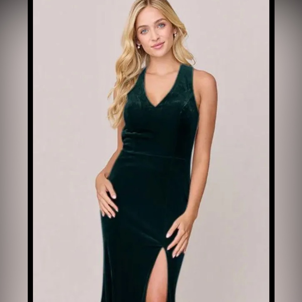 Revelry Dark Green Velvet Maxi Dress